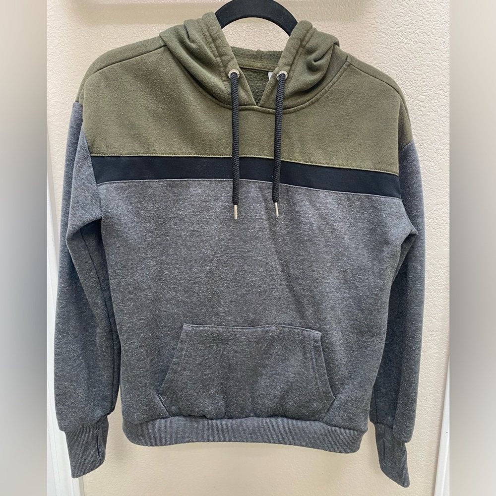 Bebe, Women’s, Juniors, Hoodie, Green, Gray, Size S